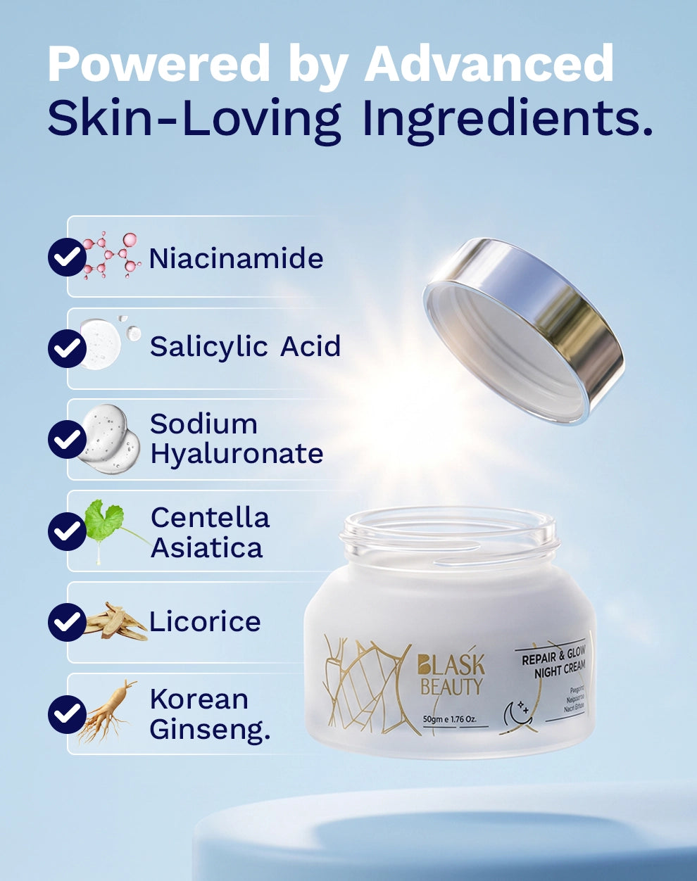 BLASK BEAUTY GLOW & REPAIR NIGHT CREAM