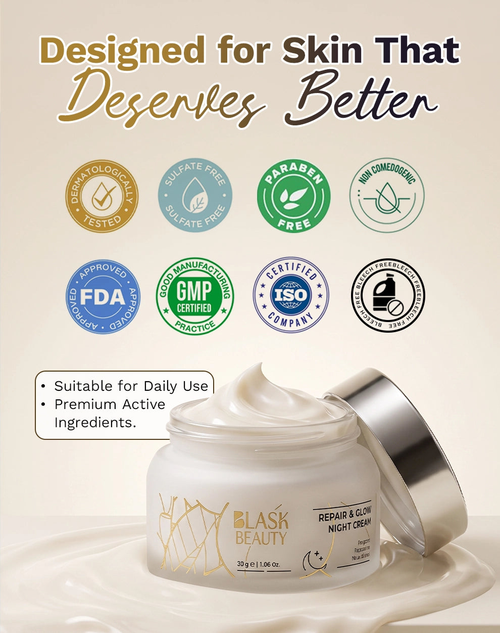 BLASK BEAUTY GLOW & REPAIR NIGHT CREAM