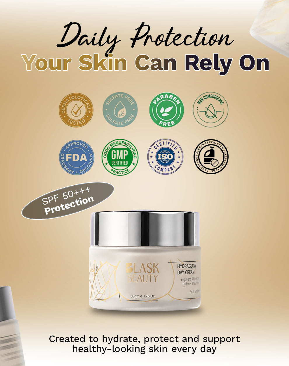 BLASK BEAUTY HYDRAGLOW DAY CREAM SPF 50+++