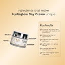 HydraGlow Day Cream – SPF 50+++ Protect, Brighten & Hydrate | Unisex - 50gm