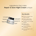 Glow & Repair Night Cream  Repair, Hydrate & Brighten | Unisex - 50gm